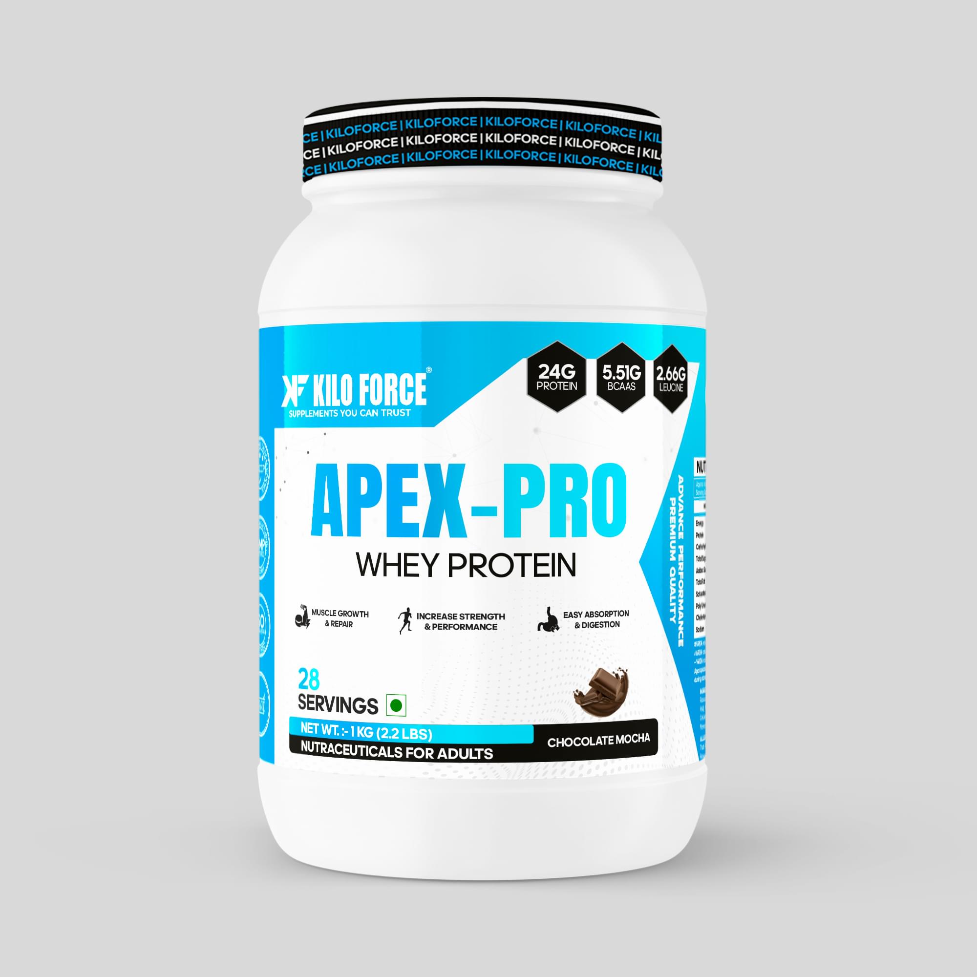 Kiloforce Apex pro Whey Protein + Free Shaker