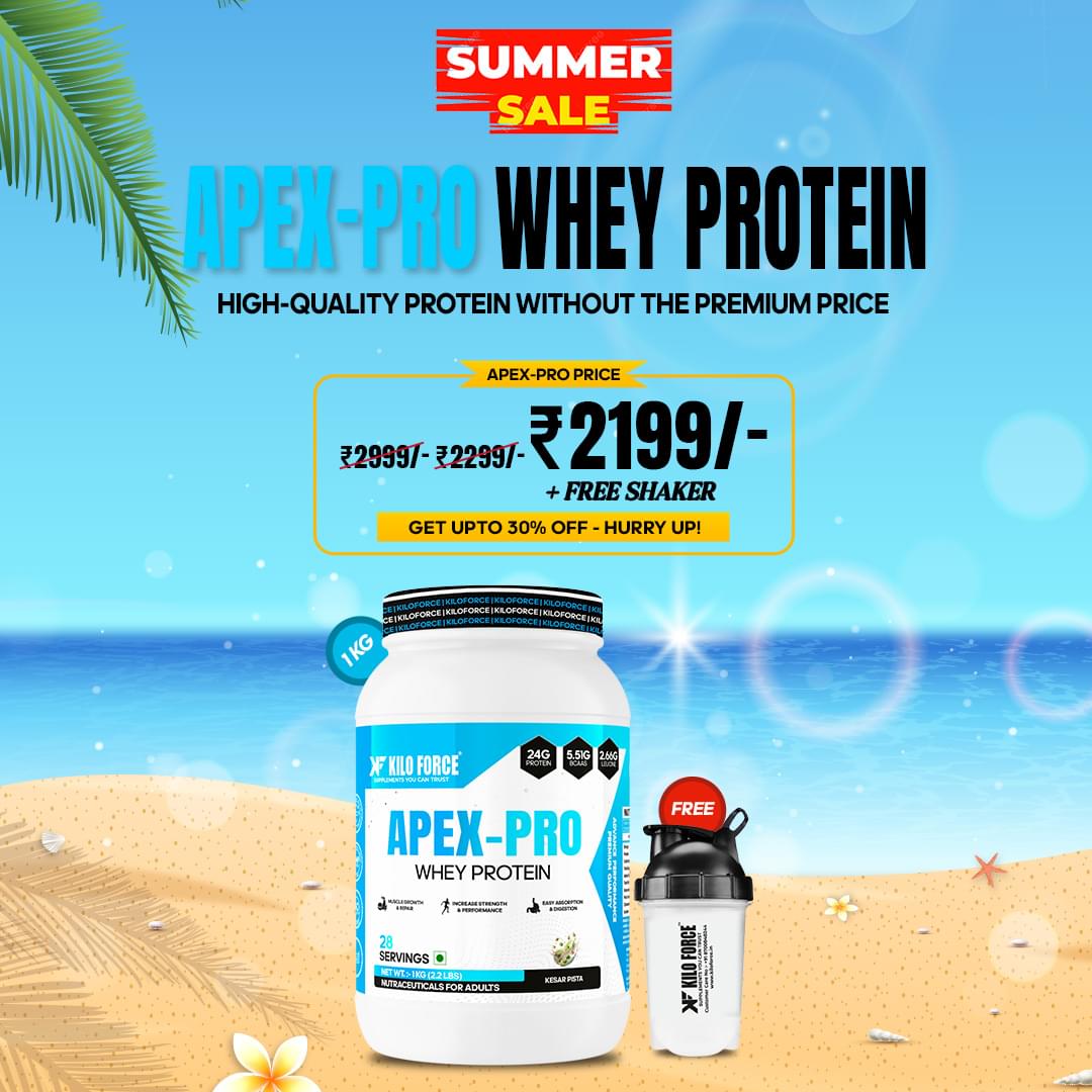 Kiloforce Apex pro Whey Protein + Free Shaker