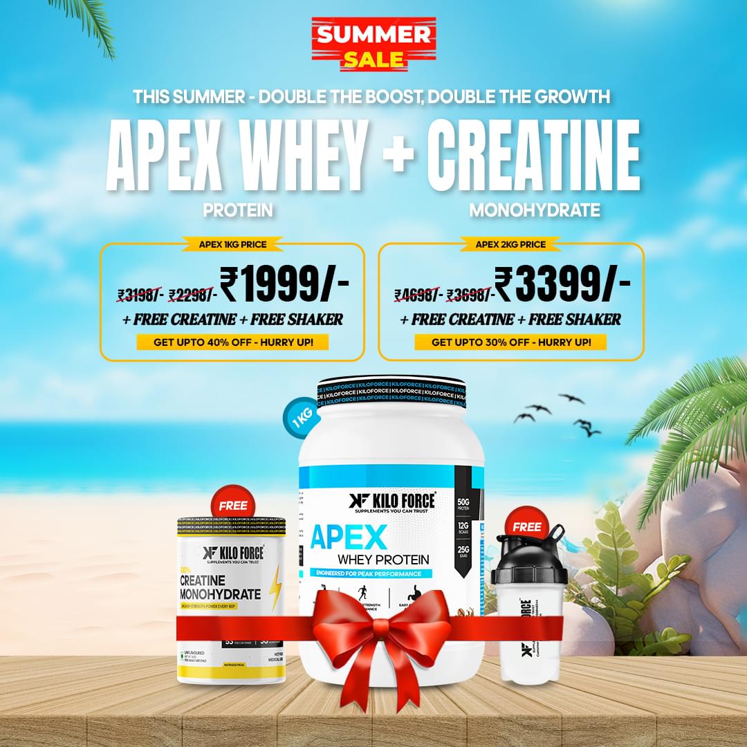 Big Sale live: Apex Whey Protein + Creatine Monohydrate + Shaker